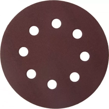 Круг шлифовальный ЗУБР &quot;МАСТЕР&quot; универсальный, из абразивной бумаги на велкро основе, 8 отверстий, Р320, 115мм, 5шт 35560-115-320 купить в Нягани
