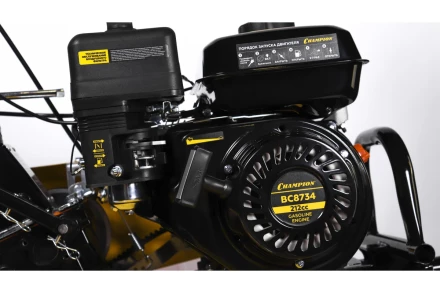 Мотоблок Champion BC8734 (7лс 3F/1R 81см 35см 3,6л 75кг, колеса 4/10&quot; шкив) купить в Нягани