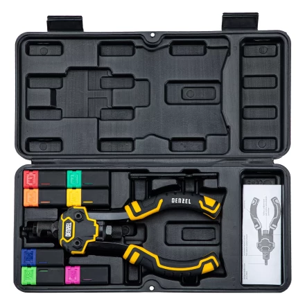 Заклепочник для резьбовых заклепок Denzel 40501, двуручный, заклепки М3, М4, М5, М6, М8, М10, M12 купить в Нягани