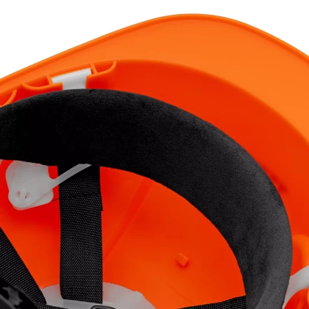Каска защитная ударопрочная Denzel 89206, ABS/PC, плавная регулировка, модель «Форвард» (К-05),оранж. купить в Нягани