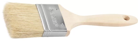Кисть плоская ЗУБР &quot;УНИВЕРСАЛ-ЭКСПЕРТ&quot;, светлая натуральная щетина, деревянная ручка, 2,5&quot;/63мм 01005-063 купить в Нягани