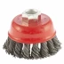 Щетка для УШМ, 65 мм, М14, &quot;чашка&quot;, крученая металлическая проволока  MATRIX 74620 купить в Нягани