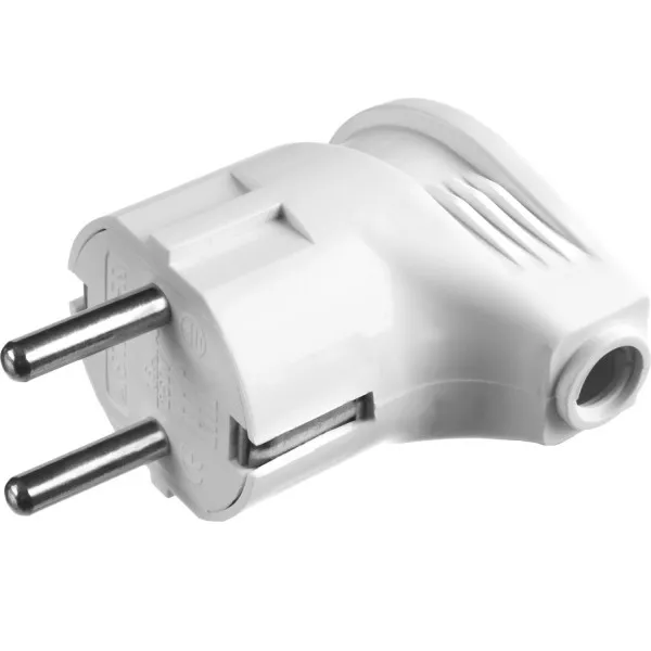 Вилка MAXElectro электрическая, 16А/220В, угловая, с заземлением, белая, STAYER 55161-W купить в Нягани