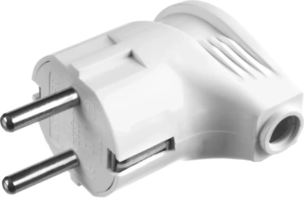 Вилка MAXElectro электрическая, 16А/220В, угловая, с заземлением, белая, STAYER 55161-W купить в Нягани