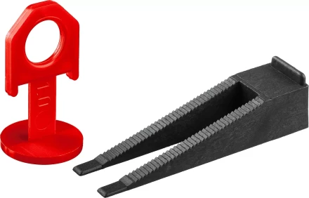 ЗУБР СВП, комплект: 1,0 мм, зажим + клин, 50 + 50 шт, система выравнивания плитки (33831-H50) купить в Нягани