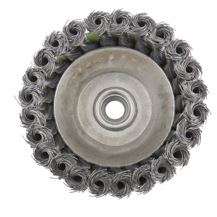 Щетка для УШМ 125 мм М14 "чашка" крученая металлическая проволока СИБРТЕХ 746277 купить в Нягани