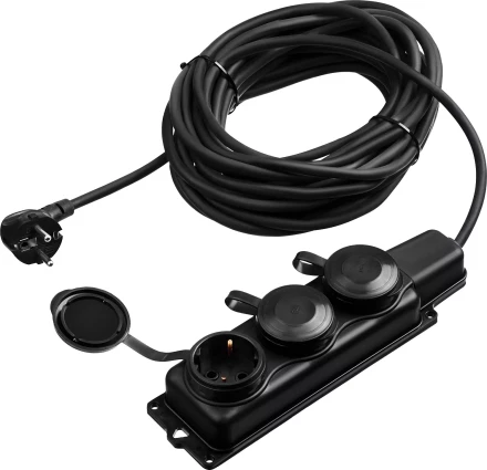 ЗУБР КГ-325-Ш3, КГ, 3 x 2.5 мм2, IP44, 15 м, 3 гн., 4000 Вт, силовой удлинитель, Профессионал (55024-15) купить в Нягани