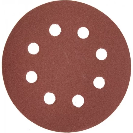 Круг шлифовальный ЗУБР &quot;МАСТЕР&quot; универсальный, из абразивной бумаги на велкро основе, 8 отверстий, Р320, 125мм, 5шт 35562-125-320 купить в Нягани