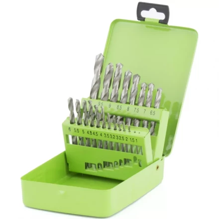 Набор сверл по металлу 1-10мм через 0,5мм 3,2мм 4,8мм HSS 21штука металлический бокс цилиндрический хвостовик СИБРТЕХ 723756 купить в Нягани