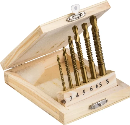 ЗУБР &quot;МАСТЕР&quot;. Сверло фрезеровальное по дереву, тонколистному металлу, 6шт, 3-4-5-6-6.5-8 мм 29965-H6 купить в Нягани