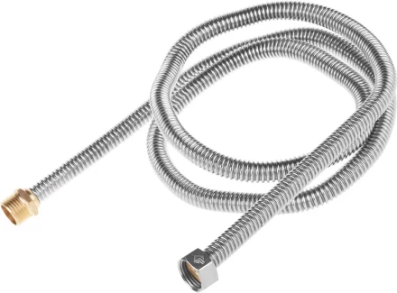 Подводка ЗУБР &quot;ЭКСПЕРТ&quot; сильфонная из нержавеющей стали, для воды, г/ш  (гайка-штуцер), 1/2&quot;, 1,5м 51011-G/S-150 купить в Нягани