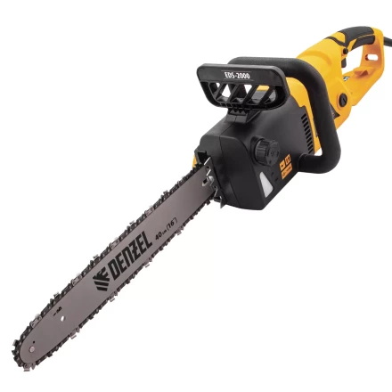 Пила цепная электрическая Denzel EDS-2000, 2 кВт,продольная, шина 40 см, шаг 3/8, паз 1.3 мм, 56 звеньев 95618 купить в Нягани