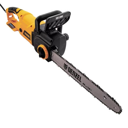 Пила цепная электрическая Denzel EDS-2000, 2 кВт,продольная, шина 40 см, шаг 3/8, паз 1.3 мм, 56 звеньев 95618 купить в Нягани