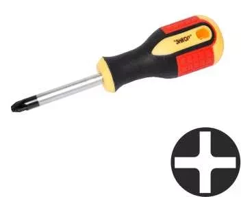 Отвертка крестовая РH№0х 75мм,трехкомп.рук 1/12/120 19670 купить в Нягани