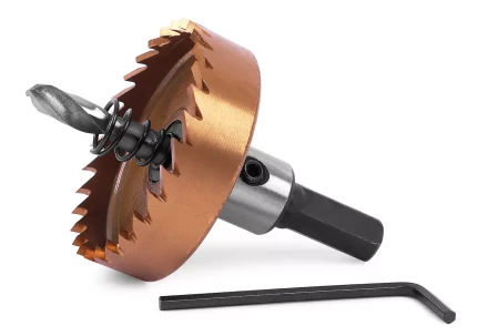 HSS-TiN коронка MESSER 50мм с центр. сверлом и толкающей пружиной для  лист. материала  до 2 мм ц/х купить в Нягани