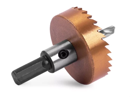 HSS-TiN коронка MESSER 50мм с центр. сверлом и толкающей пружиной для  лист. материала  до 2 мм ц/х купить в Нягани