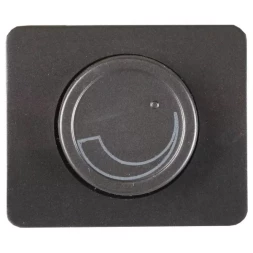 Диммер СВЕТОЗАР "ГАММА" без вставки и рамки, цвет темно-серый металлик, 60-800Вт SV-54142-DM