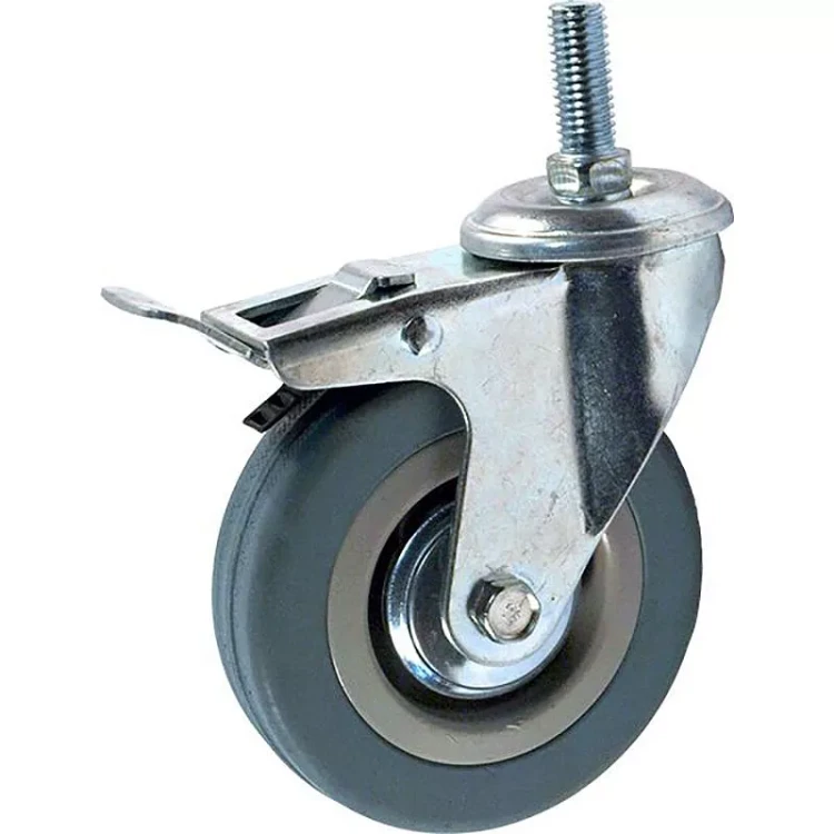 Аппаратное поворотное колесо с болтом  HITCH 75*20 резина серая SCtg93 (SZ084825) купить в Нягани