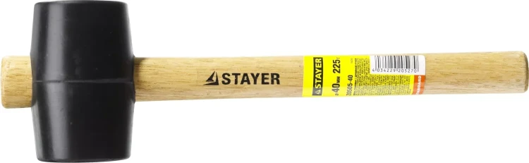 Киянка STAYER резиновая черная с деревянной ручкой, 225г 20505-40 купить в Нягани