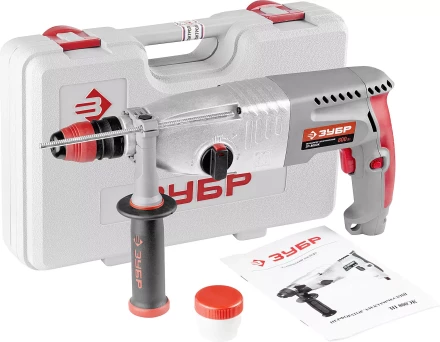 Перфоратор ЗУБР, SDS-plus, БЗП,  в компл., металл корпус редуктора, 800Вт, кейс ЗП-800ЭК купить в Нягани