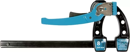 Струбцина реечная быстрозажимная,металлический корпус,рычажный храповый механизм, 8&quot;/200 мм GROSS 20719 купить в Нягани