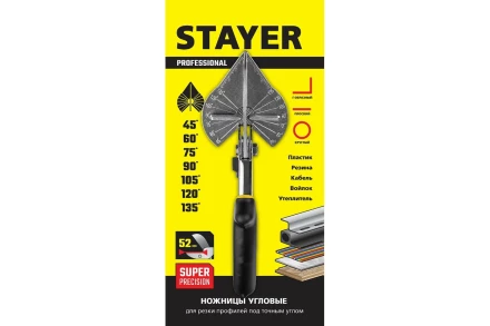 STAYER ножницы угловые для пластмассовых и резиновых профилей 23373-1_z1 купить в Нягани
