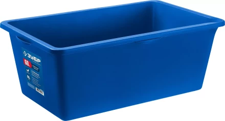 ЗУБР 60 л, первичный высокопрочный пластик, усиленный прямоугольный строительный таз (06096-65) купить в Нягани