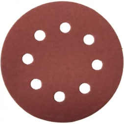Круг шлифовальный ЗУБР "МАСТЕР" универсальный, из абразивной бумаги на велкро основе, 8 отверстий, Р600, 125мм, 5шт 35562-125-600