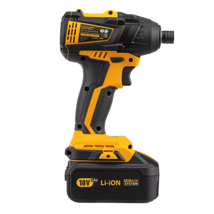 Винтоверт ударный аккумуляторный Denzel 26510 бесщеточный CID-IB-200 18В Li-Ion купить в Нягани