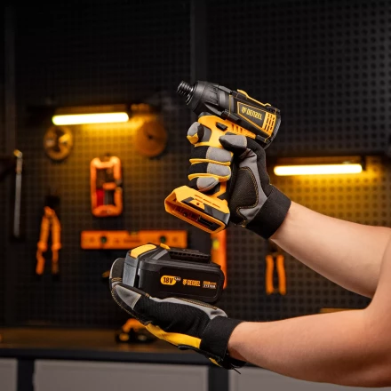 Винтоверт ударный аккумуляторный Denzel 26510 бесщеточный CID-IB-200 18В Li-Ion купить в Нягани