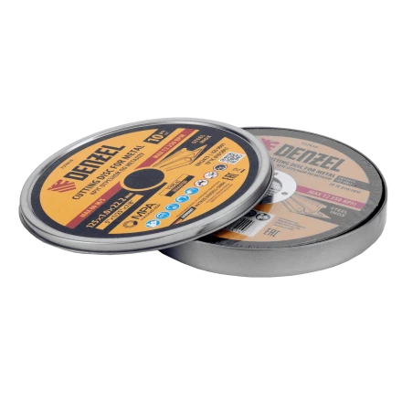 Круг отрезной по металлу Denzel 737610, 125 х 1,0 х 22,2 мм, WA60TBF, набор 10 шт. купить в Нягани