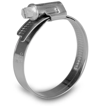 Хомуты нержав. сталь,  стандартное болтовое крепление 120-140мм, 25шт/уп,ширина 9мм   СИБРТЕХ 47591 купить в Нягани