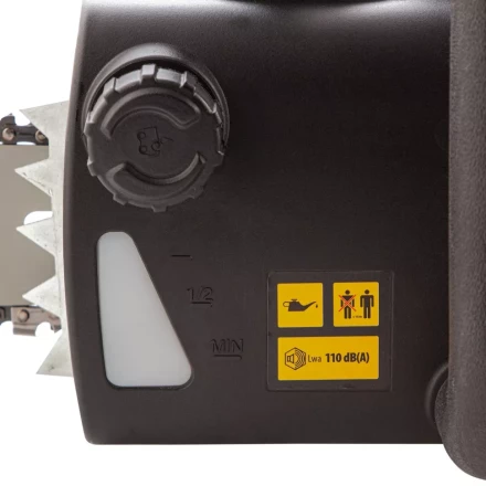 Пила цепная электрическая Denzel EDS-2200 2.2 кВт продольная шина 45 см шаг 3/8 паз 1.3 мм 62 звена 95619 купить в Нягани