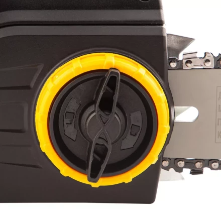 Пила цепная электрическая Denzel EDS-2200 2.2 кВт продольная шина 45 см шаг 3/8 паз 1.3 мм 62 звена 95619 купить в Нягани