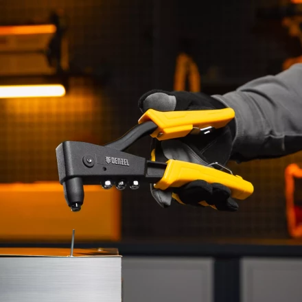 Заклепочник ручной, 255 мм Denzel, литой, усиленный, заклепки 2,4-3,2-4,0-4,8 мм 40441 купить в Нягани