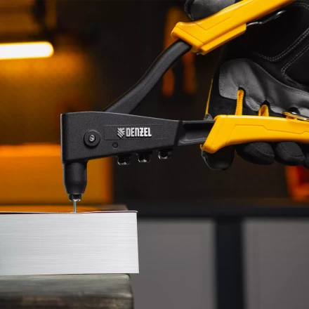 Заклепочник ручной, 255 мм Denzel, литой, усиленный, заклепки 2,4-3,2-4,0-4,8 мм 40441 купить в Нягани