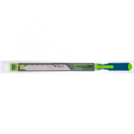 Нож для резки теплоизоляционных панелей 2-стороннее лезвие обрезиненная рукоятка 420мм лезвие-280мм Сибртех 79027 купить в Нягани