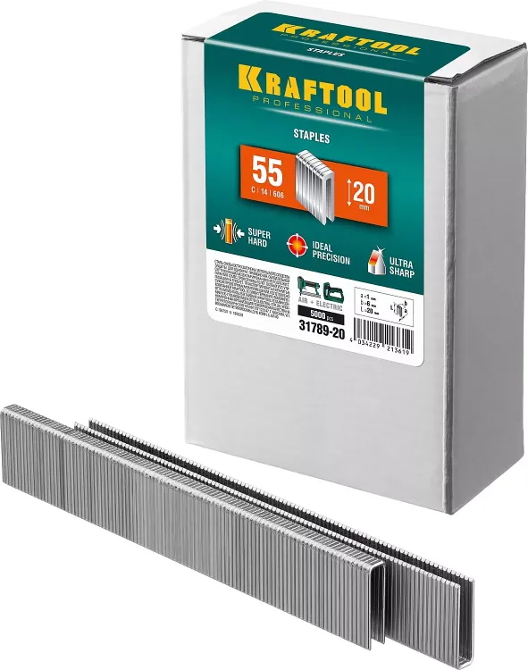 Скобы тип 18GA (55 / 90 / C) 5000 шт 31789-20 купить в Нягани