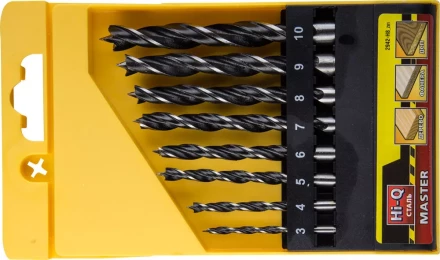 Набор сверл спиральных по дереву &quot;M-type&quot;, 8шт(d=3-10мм), М-образная заточка, сталь HCS, STAYER Professional 2942-H8 2942-H8_z01 купить в Нягани