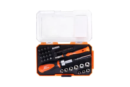 Набор отверток-держателей с битами и торцевыми головками Кратон Complect SSK-03, 41 пр. в кейсе 2 09 05 003 купить в Нягани