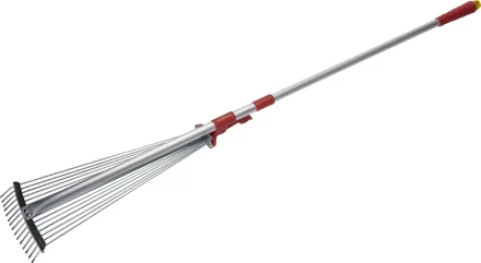 Грабли GRINDA, алюминиевый телескопический черенок, 15 круглых зубцов 421868 купить в Нягани