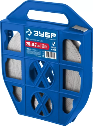 ЗУБР БДЛ, 20 x 0.7 мм, 50 м, бандажная лента нержавеющая, Профессионал (310243) купить в Нягани