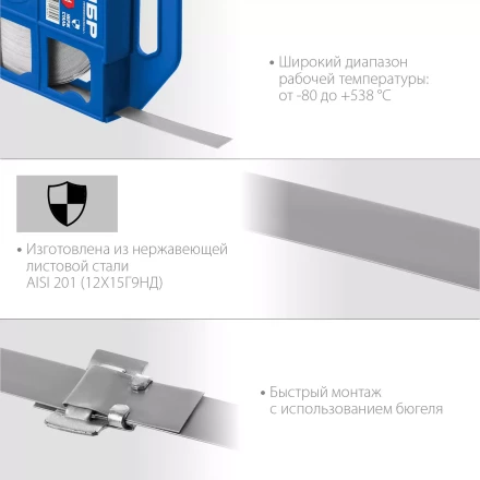 ЗУБР БДЛ, 20 x 0.7 мм, 50 м, бандажная лента нержавеющая, Профессионал (310243) купить в Нягани
