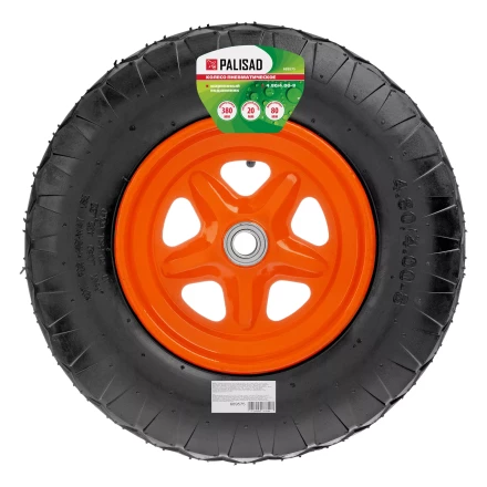 Колесо пневматическое Palisad «Звезда» 4.80/4.00-8 D380 мм, внутренний диаметр подшипника 20 мм, 689575 длина оси 80 мм купить в Нягани