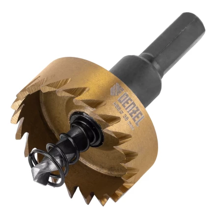 Коронка по металлу HSS, 38 мм, нитридтитановое покрытие Denzel 724111 купить в Нягани