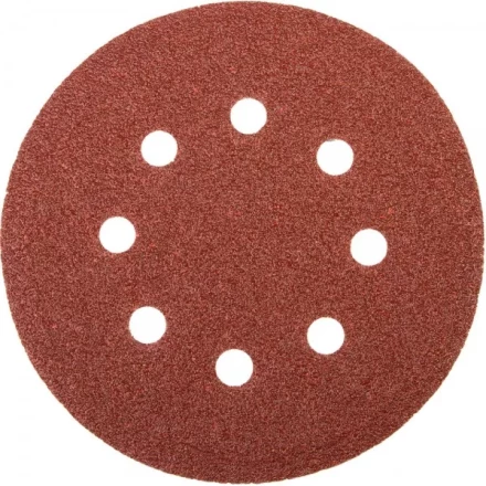 Круг шлифовальный универсальный STAYER &quot;MASTER&quot; из абразивной бумаги на велкро основе, 8 отверстий, Р40, 115мм, 5шт 35450-115-040 купить в Нягани