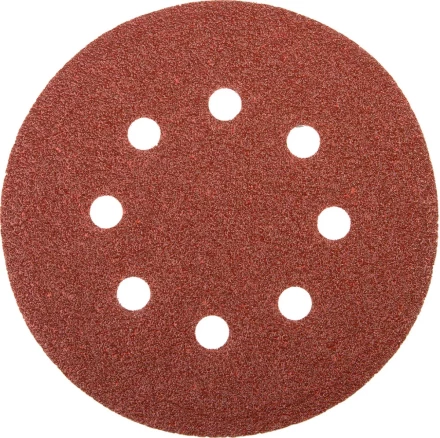 Круг шлифовальный универсальный STAYER &quot;MASTER&quot; из абразивной бумаги на велкро основе, 8 отверстий, Р40, 115мм, 5шт 35450-115-040 купить в Нягани