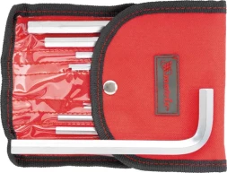 Набор ключей шестигранных имбусовых HEX, 1,5–12 мм, CrV, 10 шт., короткие, сатин., чехол MATRIX 12309