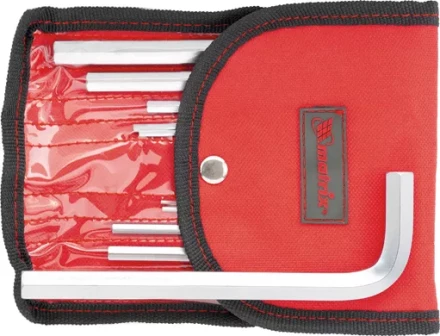 Набор ключей шестигранных имбусовых HEX, 1,5–12 мм, CrV,  10 шт., короткие,  сатин., чехол  MATRIX 12309 купить в Нягани