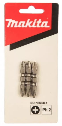 Биты Makita PH2 45мм 3шт, 2-х сторонние (798308-1) купить в Нягани